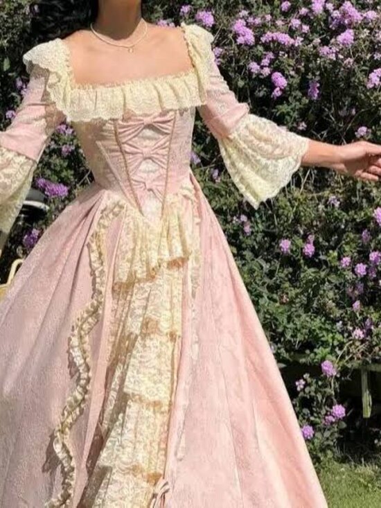 Lacemade Dresses & Skirts - Pink Rococo Lace Fairytale Dress, M, NWT